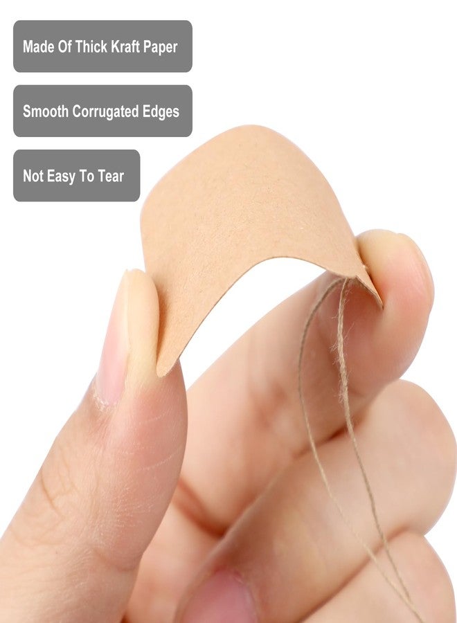 rolyta 500 Pcs Kraft Price Tags with String, Kraft Paper Gift Tags with Jute Twine String Writable Price Labels for Bags Clothing Jewelry Retail Pricing DIY Crafts Gift Wrapping - Image 4